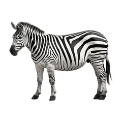 zebra Isolated on transparent background PNG Generative AI