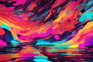 Obraz premium Fluorescent Abstract color perception of modern style
