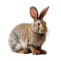Fototapeta premium Funny bunny or baby rabbit for Easter Day on isolated background Generative AI