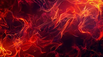 Fiery red and orange flames dance against a dark backdrop, forming a striking abstract composition suitable for backgrounds and wallpapers