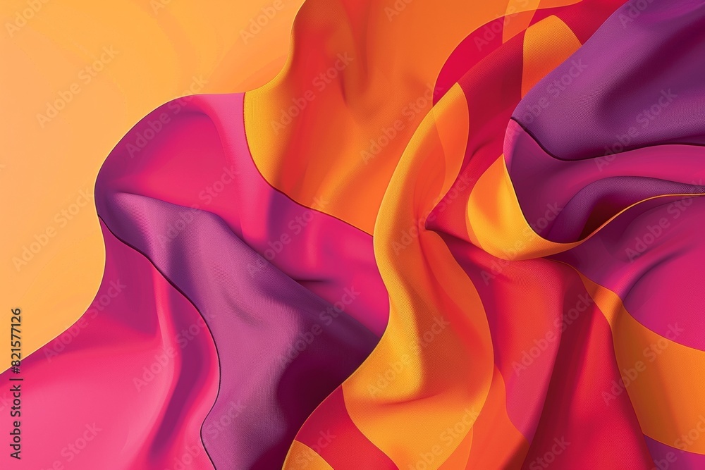 Poster vibrant and contemporary melting patterns on textile featuring bright saturated colors and fluid org