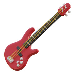 Bass Guitar music instrument 3d icon