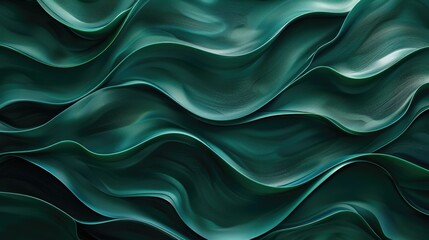 Obraz premium a pattern of emerald green waves. 