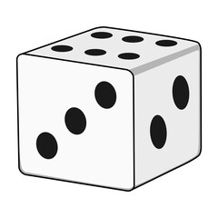 white dice vector illustration