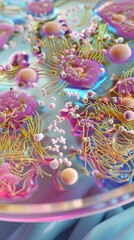 Vibrant Alienlike Microbes Flourishing in a Colorful Petri Dish Microcosm