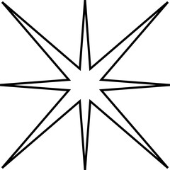 Fototapeta premium Set of star shapes. Design decoration