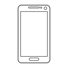 smartphone outline vector illustration