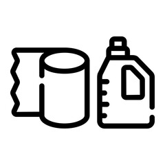 cleaning tools Line Icon