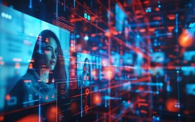 Generate an engaging image of virtual communication tools, including video conferencing, chat apps, and social media, modern and sleek design, high quality, Midjourney AI art