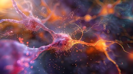 Obraz premium Serene Laboratory Aesthetic Captivating Macro Shots of Vibrant Microscopic Organisms Revealing