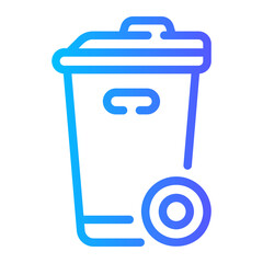 trash can Line Gradient Icon