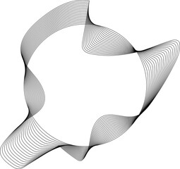Dynamic lines circle shape. Concept digital, technology, modern