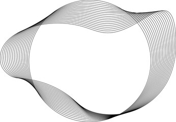 Dynamic lines circle shape. Concept digital, technology, modern