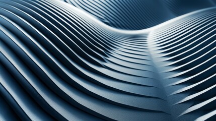 This image showcases a mesmerizing pattern of symmetrical blue waves, offering a sense of calmness and fluidity in its abstract form, perfect for modern designs