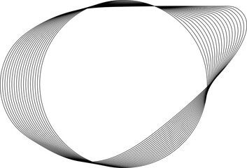 Dynamic lines circle shape. Concept digital, technology, modern