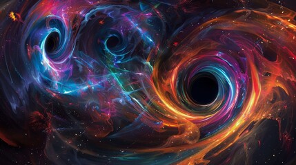 Obraz premium abstract colorful black hole background