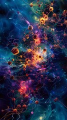 Quantum Mechanics Embodied A D Rendering of Interconnected Atoms and Shimmering Energy Fields in an