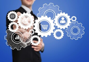 Customer satisfaction management concept infographic