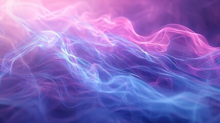 Abstract light waves in pink and blue with a dreamy and soft texture