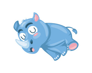 baby rhino sleeping