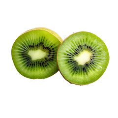 Fototapeta premium kiwi halves isolated on background
