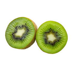 Fototapeta premium kiwi halves isolated on background