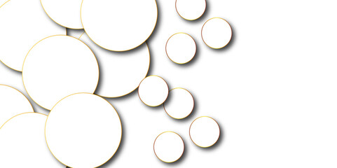 Grey and golden circles abstract luxury geometric background. Vector graphic design. Abstract geometric silver color overlapping layered elegant style with copy space. 