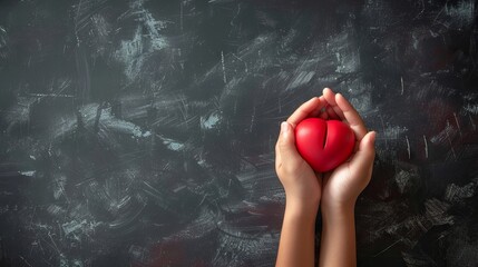 The concept of world humanitarian day, copy space. Earth day concept