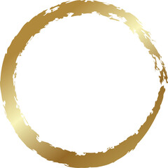 Golden brush circles. Elements for design