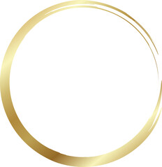Golden brush circles. Elements for design