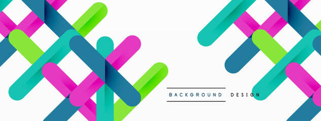 Colorful lines with shadows. Geometric background design. Vector Illustration For Wallpaper, Banner, Background, Card, Book Illustration, landing page