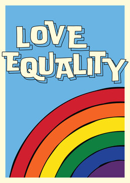 LGBT Pride month and love equilty concept background decorated with rainbow flag