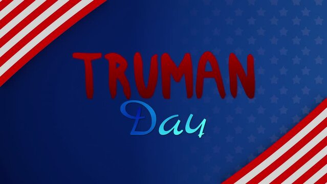 animated text lettering animation truman day to celebrate perfect for commercial, tv, banner, decoration