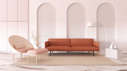 Room interior with Wall Background. 3D rendering ,3D illustration	
