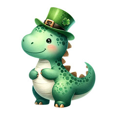 Leprechaun Rex: Dinosaur St. Patrick's Day Clipart