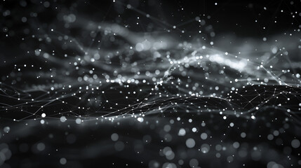 Abstract futuristic - technology with polygonal shapes on dark blue background. Design digital technology concept. 3d illustration,Out of focus lights. Blurred blue spots,Abstract background
