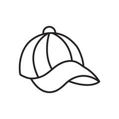 Baseball cap line icon. vector flat trendy style illustration for web and app on white background..eps