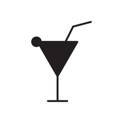 cocktail icon vector, simple flat vector trendy style illustration on white background..eps