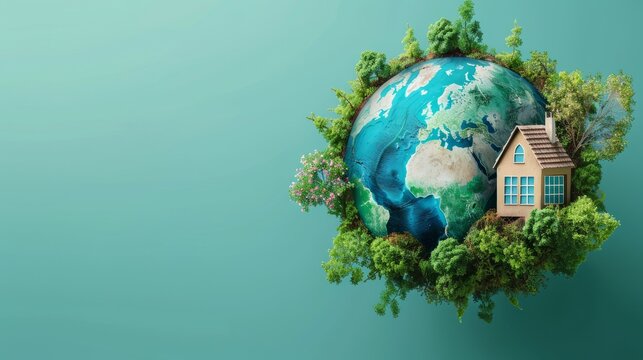 World Habitat Day Concept. Background with copy space area for text. World environment day and earth day concept - Powered by Adobe