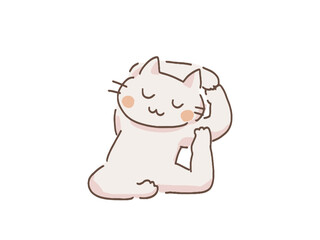 Fototapeta premium ヨガをするかわいい猫
