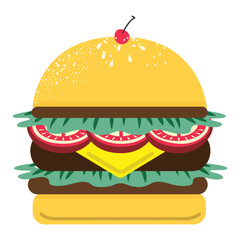 Hamburger flat design
