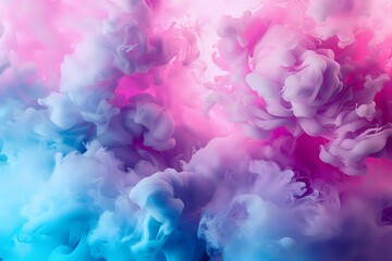 Fototapeta premium Vibrant Pink and Blue Ink Swirls