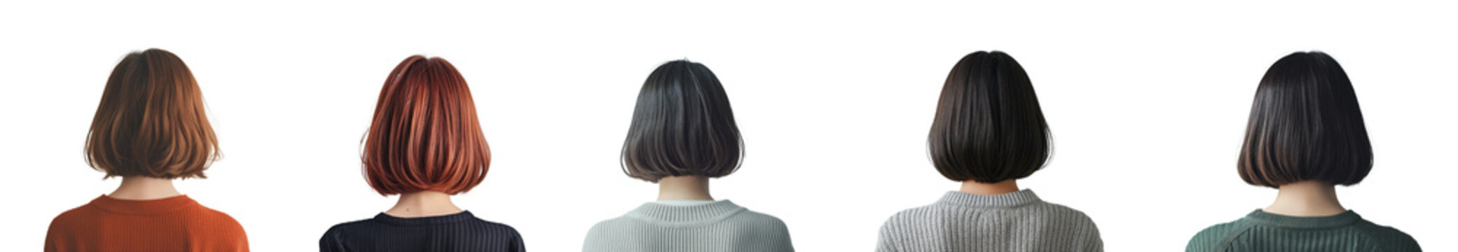 Back View of Woman with Trendy Bob Haircut, Short Hair Style Promotion Poster
