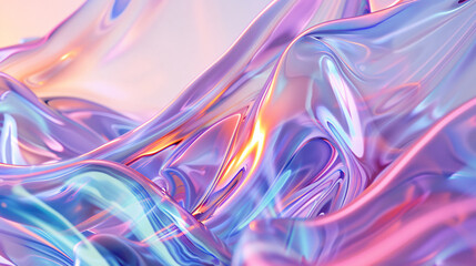 Obraz premium Iridescent and colorful texture with a futuristic abstract background for design and technology, featuring flowing lines and vibrant colors, with copy space text, perfect for tech companies