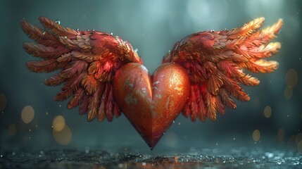 An image of a heart with wings, representing the freedom and love that democracy fosters.