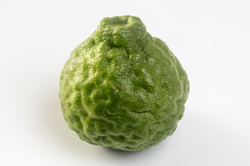 Kaffir lime isolated on white background
