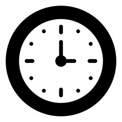 Wall Clock Icon in Solid Style