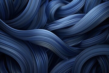 Enigmatic navy interlocking gradient lines abstract background. Cyber art