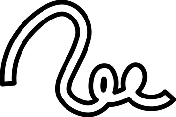 Lines bold curved. Design elements