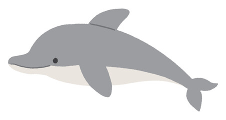イルカのイラスト © AKIYU